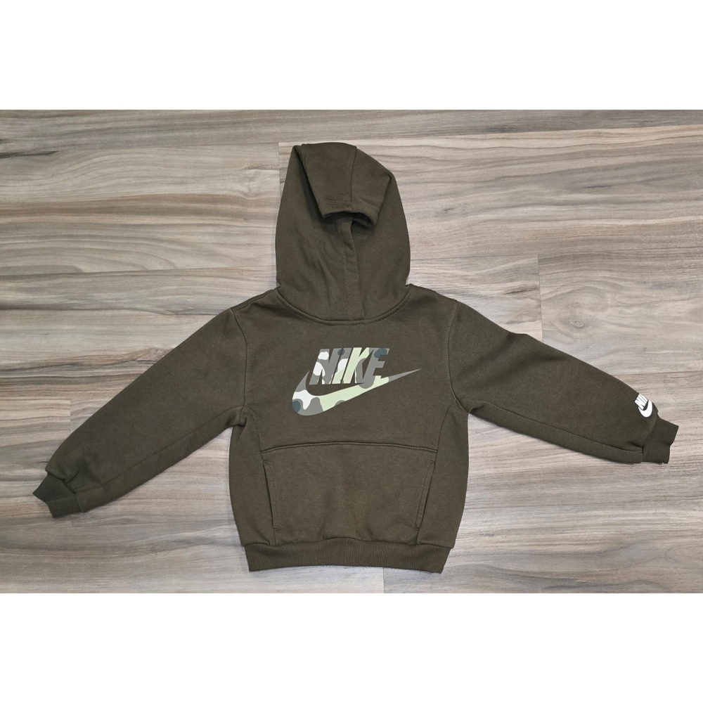 Nike Hoodie – Size Small (4-5 Years) – Olive Green Army Green